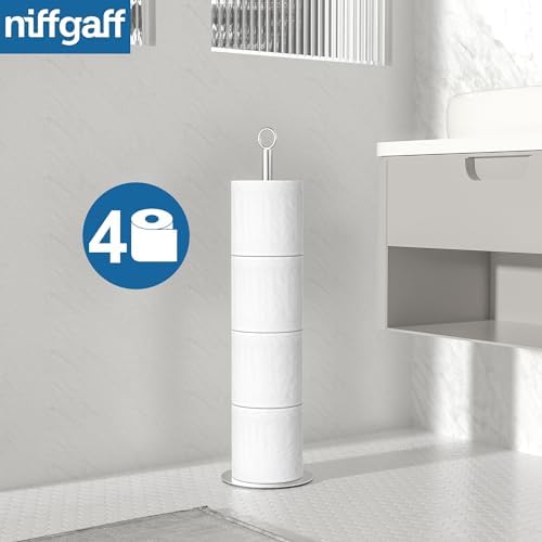 Sturdy Sleek Toilet Paper Holder Stand