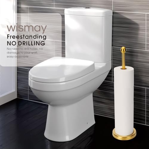 Sturdy Stainless Steel TP Holder Stand for 5 Rolls Gold