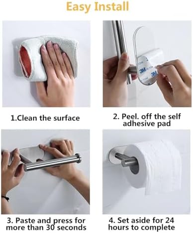 Stainless Steel Stick-On Toilet Paper Holder