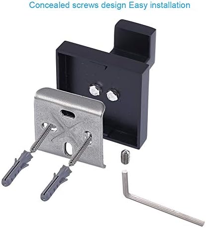TASTOS Bath Towel Hooks Matte Black 2 Pack