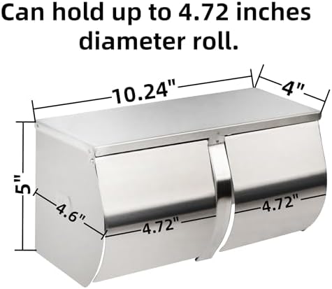 Efficient Durable Double Roll Toilet Paper Holder with Shelf Storage