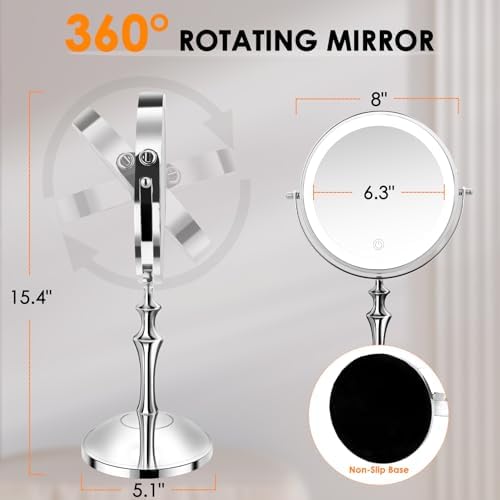 Versatile 8 LED Makeup Mirror
