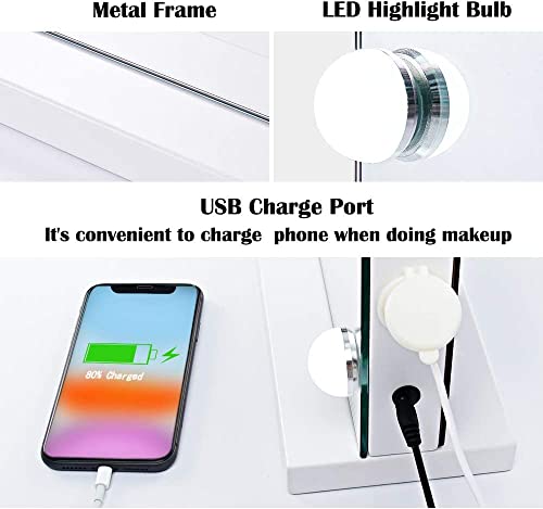 BENDIC 10X Vanity Mirror with 3 Lighting Modes