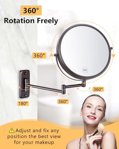 Declare 9-Inch Magnifying Mirror Wall-mounted