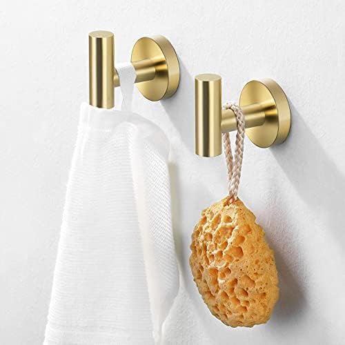 KES Premium Stainless Steel Towel Hook Gold-Brushed Bath Kitchen Essentials