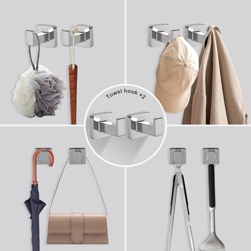 Sturdy Polished Chrome Towel Bars Set for BATHrooms