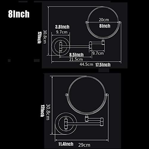 Gold 8Inch Makeup Mirror with 3X Magnification