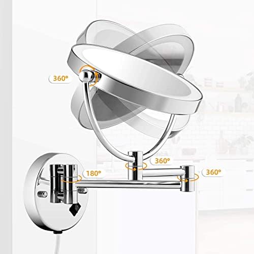 DEIHGE Wall Mounted Makeup Mirror 8-Inch Double Sided