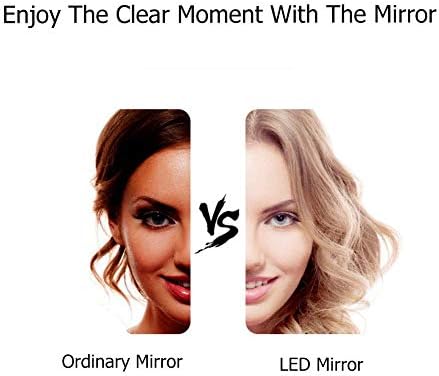 8-Inch Wall-Mounted Makeup Mirror with LED Lights and 360 Swivel
