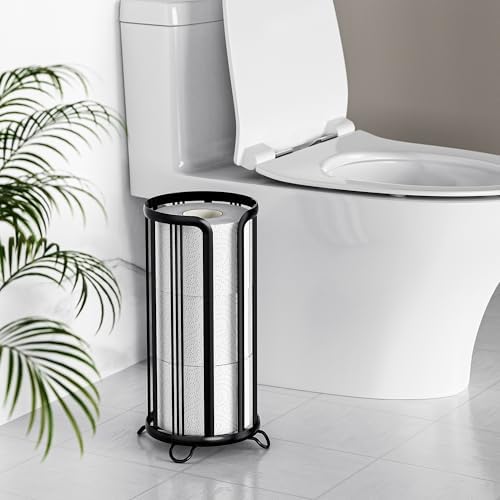 Epicano Toilet Paper Holder Stand Black
