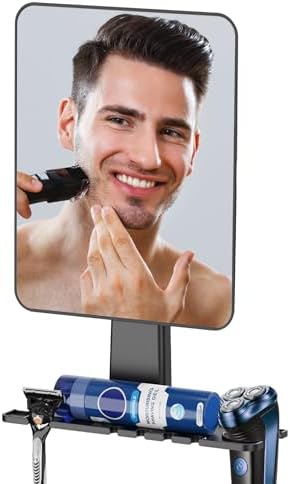 Fog-Free Shower Mirror with Dual Holders No More Fogging Struggles