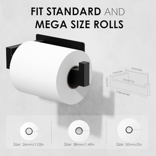 Auxmir Durable Rust-Proof No Drilling Needed Self-Adhesive Toilet Paper Holder