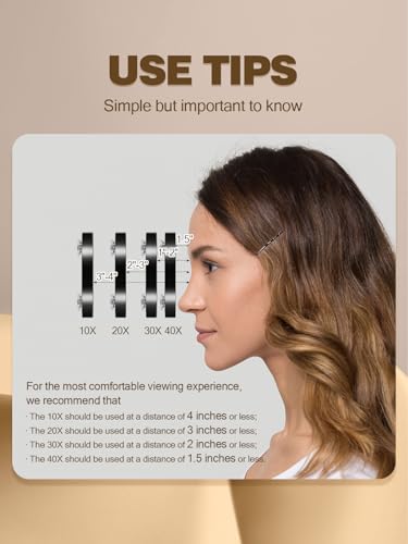 30X Magnifying Mirror with Suction Cups
