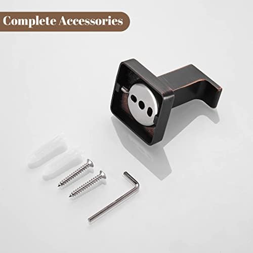 4-Piece Oil-Rubbed Bronze Bathroom Towel Hooks