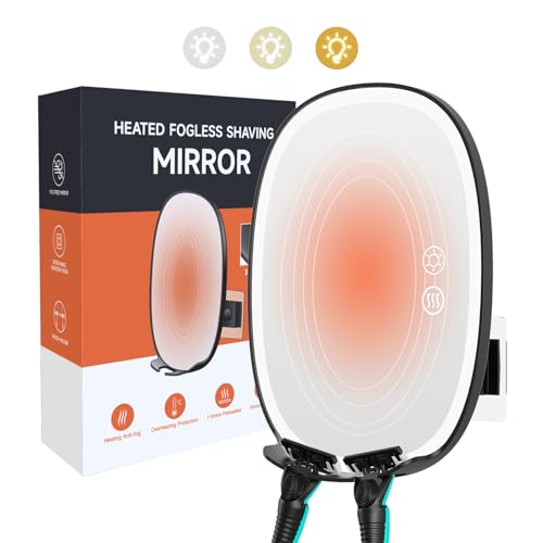 Fogless Showers Fog Free Shaving Mirror 360 Rotating Rechargeable