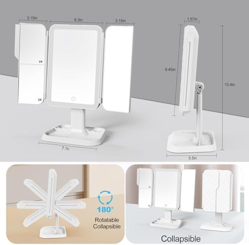 Glowing Makeup Mirror with Lights - sta