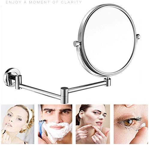Wall-Mounted Makeup Mirror with 360-Degree Swivel