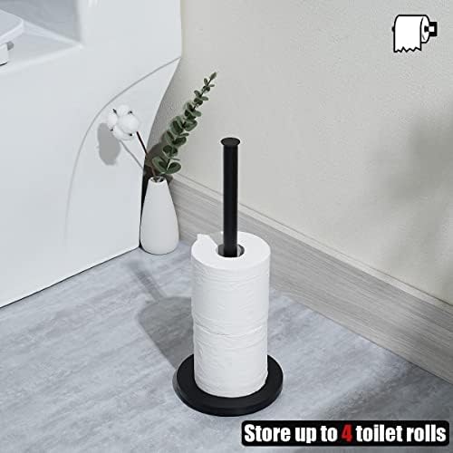 Sturdy Mat Black Toilet Paper Holder for 3 Rolls