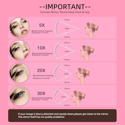 10x Magnifying Makeup Mirror wSuction Cups