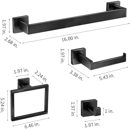 10-Piece 16-Inch towel bar set for Bathroom