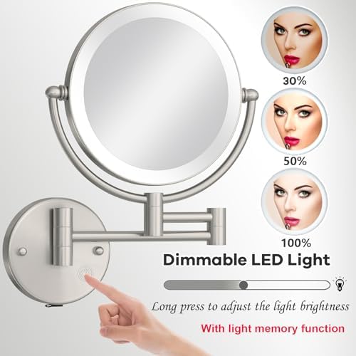 Luxury 8-inch Wall-Mounted Makeup Mirror