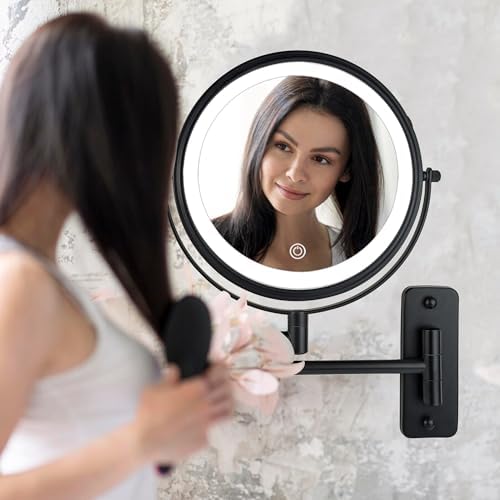 Wall-Mounted Makeup Mirror with 3 Lighting Modes