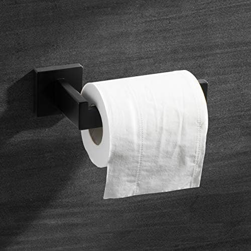 HITSLAM Matte Black Stainless Steel Toiletpaper Holder with Send-In Bolt