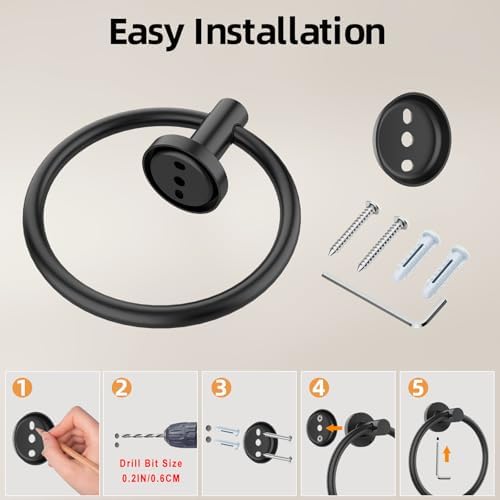 Eco-Friendly Home Luxury Towel Ring 2Pack