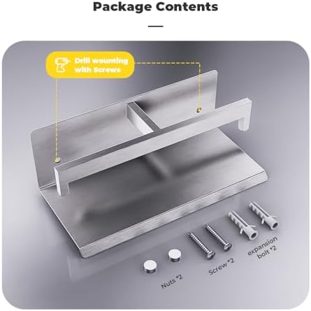 Double Toiletries Holder with Shelf