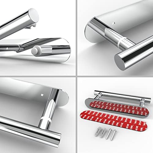 Self-Adhesive Double Post Pivoting Toilet Paper Holder