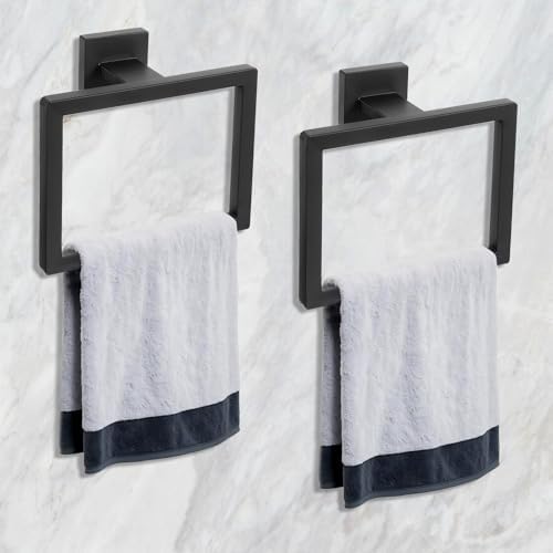 2 pack stainless steel towel hanger Matte Black