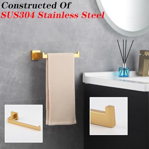 GERZWY Gold Stainless Steel Towel Ring