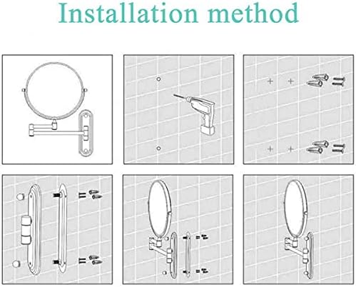 FOLDABLE wall-MOUNTED 10x Makeup Mirror