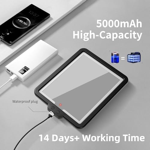 Lighted Folding Anti-Fog Shaver Mirror