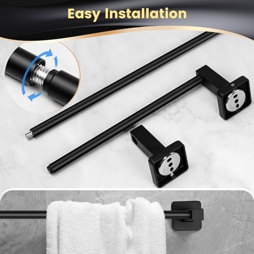 Sturdy stainless steel towel bar set stylish for home bathroom
