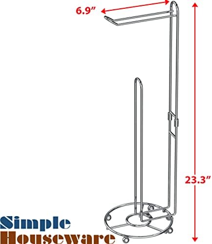Simple Houseware toilet paper holderchromeefficient bathroom storage