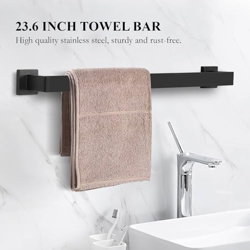 DUMDER 10-Piece Matte Black Bathroom Hardware Set