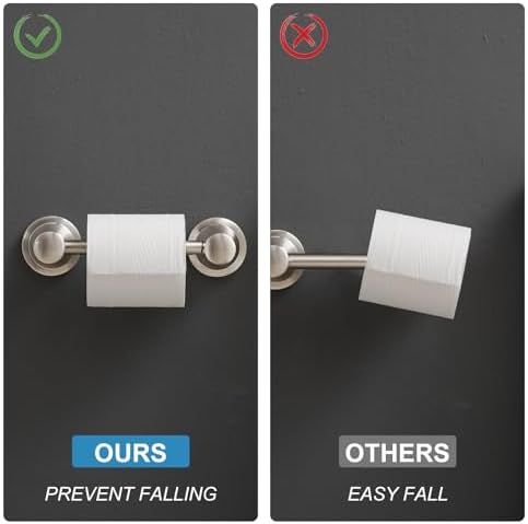 RUMOSE 2-Piece Toilet Paper Towel Holder Set Brushed Nickel Rust-Resistant