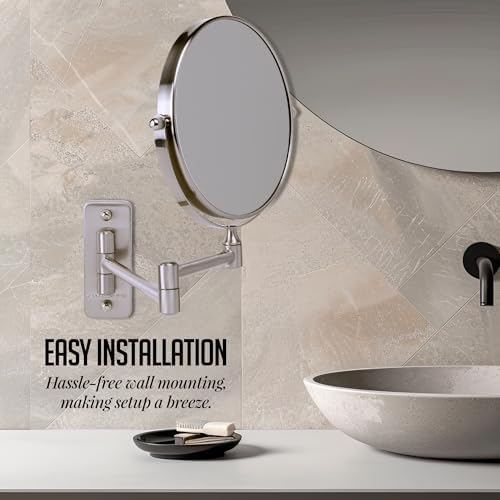 7-Inch Double-Sided Magnifying Vanity Mirror with 1X10X Magnification
