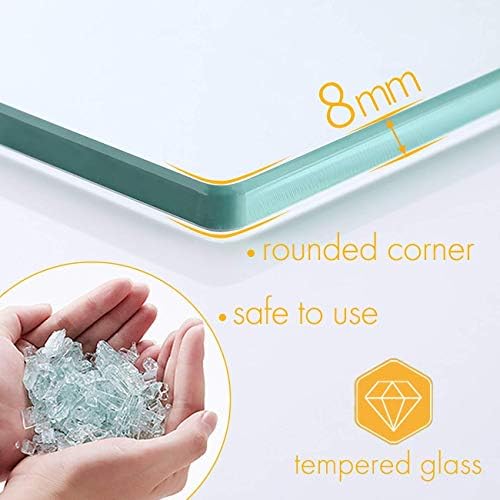 Extra Thick Tempered Glass Organizer Shelf 137 Inch