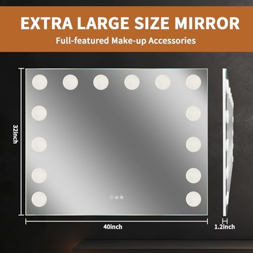 Oversized LED Vanity Mirror for Women