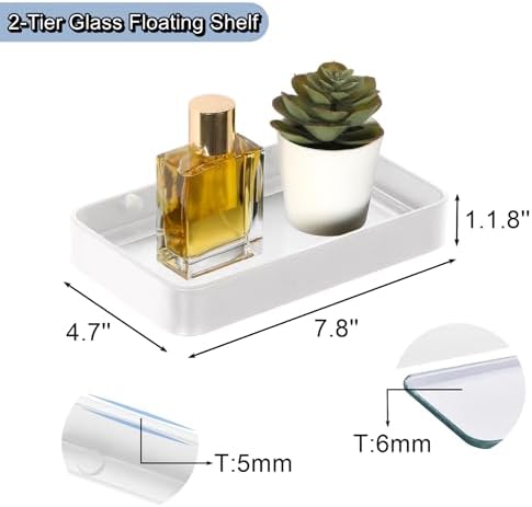 Z Metnal Small Glass Wall Shelf