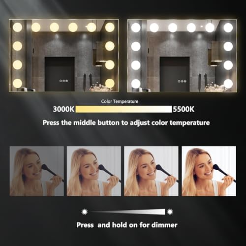 Oversized LED Vanity Mirror for Women
