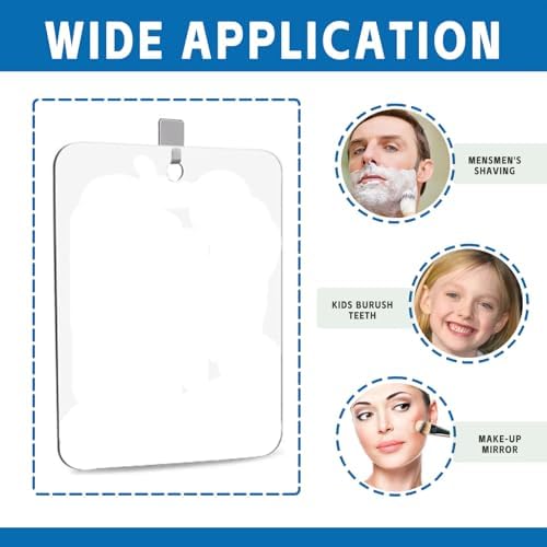 CasaVibe Shaving Mirror with Hook 78x98 Inch