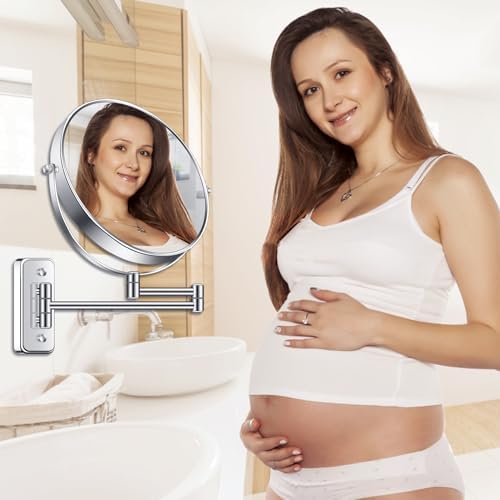 Versatile 7X Wall-Mounted Makeup Mirror with Swivel for Men Women