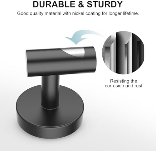SetSail 4-Piece Matte Black Towel Hooks for Bathrooms