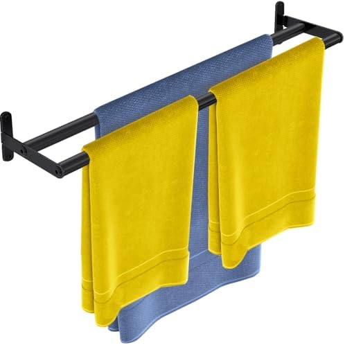 Double Towel Bar 24 Towels Stainless Steel Easy Wall-Mounted