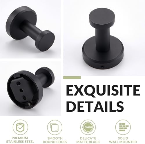 Stainless Steel Robe Towel Hook Bathroom Storage Solution