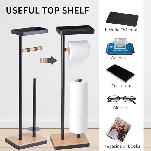 Clasin Home Toilet Paper Holder Stand