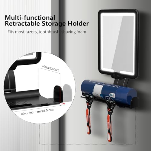 Heated Fogless Shower Mirror for Shaving Preparation